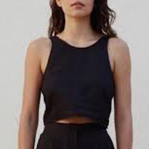 First Rite Crop Tank in Black Size Medium - Picture 1 of 5